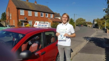Congratulations to “Alex Cave' for passing his driving test this morning at Chippenham DTC, was his '1st Attempt' just “ONE” driving fault, very well done.<br />
<br />
Good luck for the future from your instructor “Bradlry” and ALL at StreetDrive (SoM), drive safely - Passed Monday 22nd October 2018.