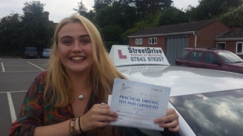 My lessons with Roger were always enjoyable and beneficial When it came to my test I felt fully prepared and confident <br />
<br />
<br />
<br />
I passed my driving test first time I am very grateful to Roger and StreetDrive would very highly recommend - Passed Thursday 18th August 2016