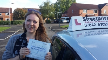 Well done to Bethan Macdonald who passed her driving test at Trowbridge DTC just TWO driving faults we are ALL delighted for you<br />
<br />
<br />
<br />
Congratulations from your instructor Roger and ALL of us at StreetDrive School of Motoring may we wish you many years of safe driving - Passed Monday 17th October 2016