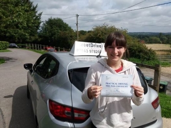 Congratulations to Chloe Roberts-Phare who passed her driving test today at Westbury DTC just SIX driving faults fantastic news<br />
<br />

<br />
<br />
Well done from your instructor Roger and ALL of us at StreetDrive School of Motoring may we wish you many years of safe driving - Passed Friday 11th August 2017