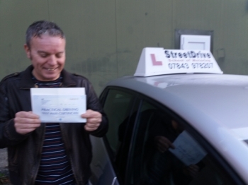 Congratulations to 'Derek Barter' who passed his driving test at Westbury DTC, “2nd Attempt”, very well done.<br />
<br />
Congratulations from your instructor 'Roger' and ALL of us at StreetDrive (School of Motoring), may we wish you many years of safe driving - Passed Friday 14th December 2019.