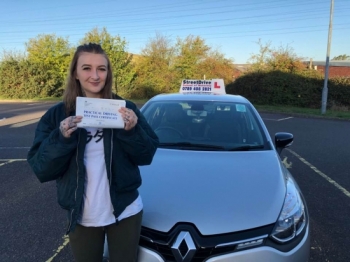 It’s been a early start, congratulations to 'Ella Davenport' who passed her driving test this morning at Poole DTC, and “1st Attempt” just “THREE” driving faults, very well done, we are all chuffed for you.<br />
<br />
Congratulations from your instructor 'Shaun' and ALL of us at StreetDrive (School of Motoring), may we wish you many years of safe driving - Passed Monday 22nd October 2018.