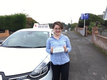 Well done to Emily Shimmons who passed her driving test today 1st Attempt at Poole DTC just SIX driving faults we are all delighted for you<br />
<br />
<br />
<br />
Congratulations from your instructor Louise and ALL of us at StreetDrive School of Motoring may we wish you many years of safe driving - Passed Friday 14th October 2016