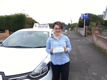 Well done to Emily Shimmons who passed her driving test today 1st Attempt at Poole DTC just SIX driving faults we are all delighted for you<br />
<br />

<br />
<br />
Congratulations from your instructor Louise and ALL of us at StreetDrive School of Motoring may we wish you many years of safe driving - Passed Friday 14th October 2016