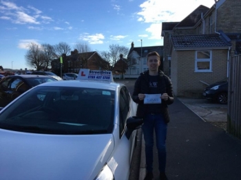 Delighted for ”Ian Crook' who passed the new “SatNav” driving test today at Poole DTC, only “FOUR” driving faults, fantastic news.<br />
<br />
<br />
<br />
Well done from your instructor 'Louise' and ALL of us at StreetDrive (School of Motoring), may we wish you many years of safe driving - Passed Monday 5th Feb 2018.