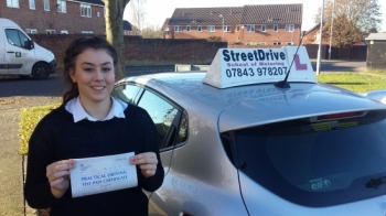 Well done to Imogen Browne who passed her driving test at Trowbridge DTC only TWO faults we are ALL delighted for you<br />
<br />
<br />
<br />
Congratulations from your instructor Roger and ALL of us at StreetDrive School of Motoring may we wish you many years of safe driving - Passed Monday 28th November 2016