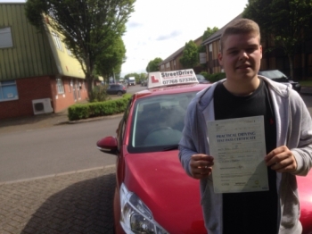 Congratulations to Matt Strudden who passed his driving test 1st Attempt today at Chippenham DTC very well done<br />
<br />
<br />
<br />
Congratulations from your instructor Colin and ALL of us at StreeDrive School of Motoring may we wish you many years of safe driving - Passed Thursday 26th May 2016