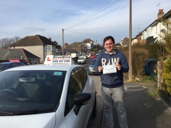 Congratulations to Tom Brookes who passed his driving test at Poole DTC on his 1st Attempt only THREE driving faults fantastic news<br />
<br />
<br />
<br />
Well done from your instructor Louise and ALL of us at StreetDrive School of Motoring may we wish you many years of safe driving - Passed Friday 27th January 2017